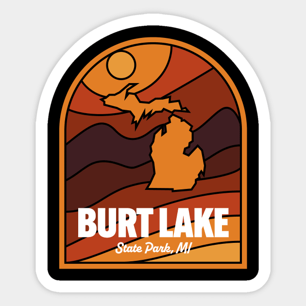 Burt Lake State Park Michigan Sticker by HalpinDesign